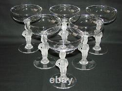 Ancien verre cristal Bayel x 6 Manneken Pis Coupes Royales de Champagne