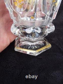 Ancien verre en cristal de BACCARAT et dorure époque CHARLES X à décor fleuri 2