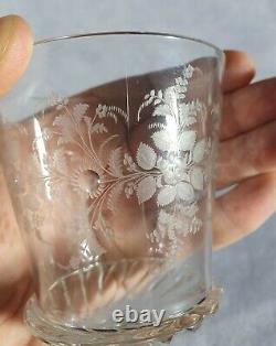Ancien verre en cristal taillegravé BACCARAT SAINT-LOUIS XIXème