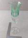 Ancien verre / fl&ucirc;te champagne, cristal vert, style Tommy de Saint Louis