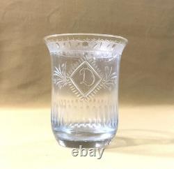 Ancien verre / gobelet forme tulipe en cristal Epoque EMPIRE RESTAURATION XIXème