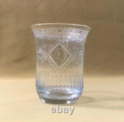Ancien verre / gobelet forme tulipe en cristal Epoque EMPIRE RESTAURATION XIXème