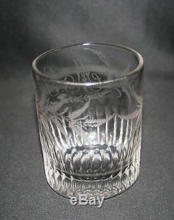 Ancien verre normand de mariage verre soufflé gravé XIX ème