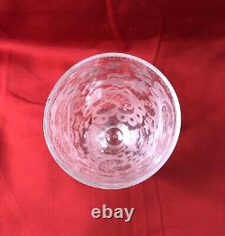 Ancien verre sur pied cristal de bohème Décor gravé cerf oiseau XIX eme 14,7 cm