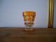 Ancien verres calice en cristal pied Charles X orange ambre Baccarat ST Louis