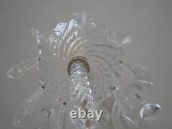 Ancien vintage Lustre pampilles cristal Saint Louis modèle Torses Alternée Signé