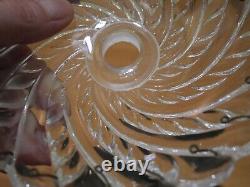 Ancien vintage Lustre pampilles cristal Saint Louis modèle Torses Alternée Signé