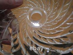 Ancien vintage Lustre pampilles cristal Saint Louis modèle Torses Alternée Signé