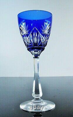 Ancienne 1 Verre A Vin Cristal Double Couleur Modele Lubin Val St Lambert 1904