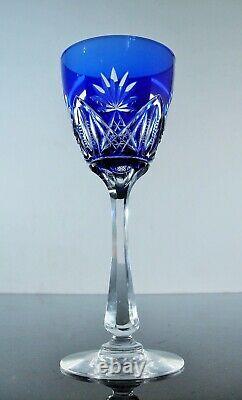 Ancienne 1 Verre A Vin Cristal Double Couleur Modele Lubin Val St Lambert 1904