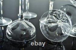 Ancienne 6 Coupes A Champagne Cotes Large Cristal Modele Genova Baccarat Signe