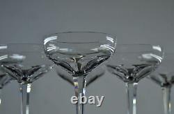 Ancienne 6 Coupes A Champagne Cotes Large Cristal Modele Genova Baccarat Signe
