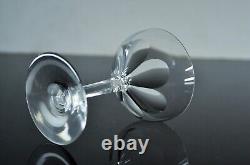 Ancienne 6 Coupes A Champagne Cotes Large Cristal Modele Genova Baccarat Signe