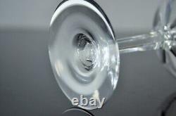 Ancienne 6 Coupes A Champagne Cotes Large Cristal Modele Genova Baccarat Signe