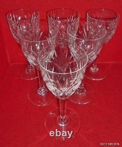 Ancienne 6 Verres A Eau Vin Rouge Cristal Taille Modele Chantilly St Louis Signe