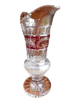 Ancienne Aiguière en cristal de Bohême sans imperfections, comme neuve