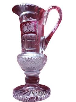 Ancienne Aiguière en cristal de Bohême sans imperfections, comme neuve