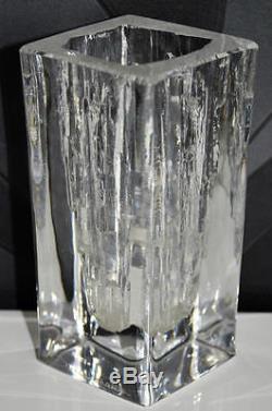 Ancienne BLOC Vase cristal DAUME FRANCE S. C. R. E. G. SIGNE 1,4kg