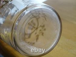 Ancienne Belle Carafe Cave Liqueur Cristal 19 Eme Napoleon III Decor Or Gold