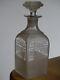 Ancienne Belle Carafe Cave Liqueur En Cristal 19 Eme Style Napoleon III Gravure