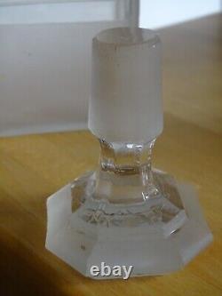 Ancienne Belle Carafe Cave Liqueur En Cristal 19 Eme Style Napoleon III Gravure