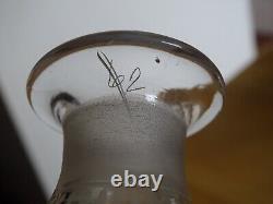 Ancienne Belle Carafe Cave Liqueur En Cristal 19 Eme Style Napoleon III Gravure
