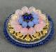 Ancienne Broche Louis Rousselet Verre & Perles de Verre Vintage French Jewelry