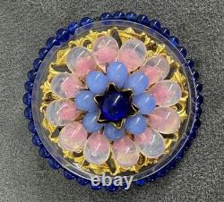 Ancienne Broche Louis Rousselet Verre & Perles de Verre Vintage French Jewelry