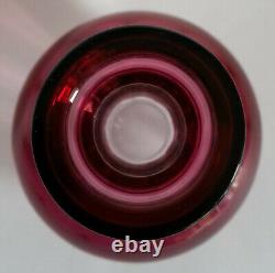 Ancienne CARAFE en CRISTAL DE BOHEME CAESAR CRYSTAL BOHEMIAE 20,7cm rouge