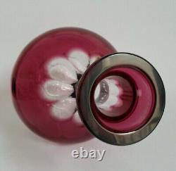 Ancienne CARAFE en CRISTAL DE BOHEME CAESAR CRYSTAL BOHEMIAE 20,7cm rouge
