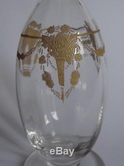 Ancienne Carafe A Liqueur Cristal De Baccarat Gold Napoleon III