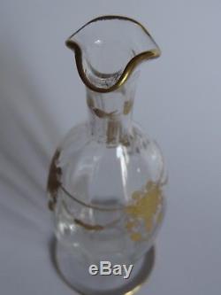 Ancienne Carafe A Liqueur Cristal De Baccarat Gold Napoleon III