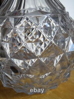 Ancienne Carafe A Vin Cristal Creusot Baccarat Charles X Diamants Biseaux