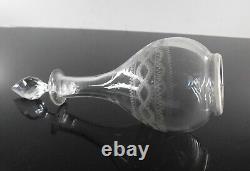 Ancienne Carafe A Vin Cristal Grave Aiguille Degage L'acide Baccarat Art Deco
