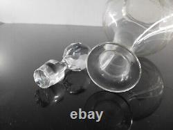 Ancienne Carafe A Vin Cristal Grave Aiguille Degage L'acide Baccarat Art Deco