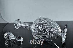 Ancienne Carafe A Vin Cristal Massif Taille Modelé 9255 Baccarat Signee