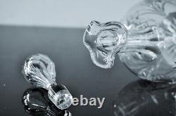 Ancienne Carafe A Vin Cristal Massif Taille Modelé 9255 Baccarat Signee