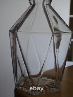 Ancienne Carafe A Vin En Cristal De Qualite Epoque 1930 Art Deco