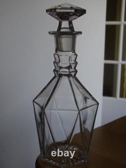 Ancienne Carafe A Vin En Cristal De Qualite Epoque 1930 Art Deco