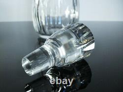 Ancienne Carafe A Whisky Cristal Taille Modelé Lorraine Baccarat Signe