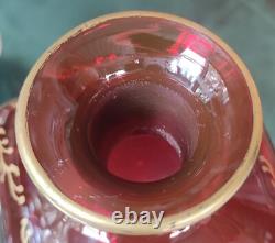 Ancienne Carafe Cristal Rouge/Baccarat /19 ème/antique crystal decanteur