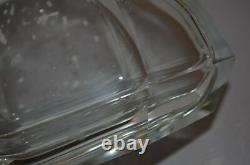 Ancienne Carafe Cristal Style Art Déco Col Argent Massif