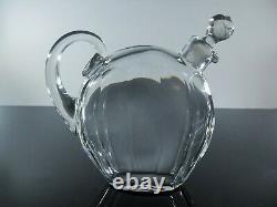 Ancienne Carafe Digestif Ou Whisky Cristal Taille Cotes Plates Baccarat Signe