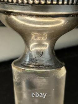 Ancienne Carafe En Cristal Et Argent Massif 800