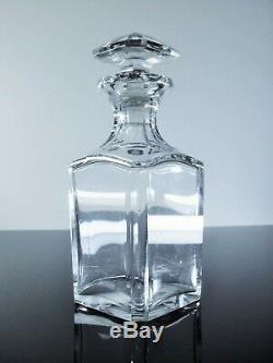 Ancienne Carafe Whisky Digestif Cristal Massif Taille Baccarat Signe