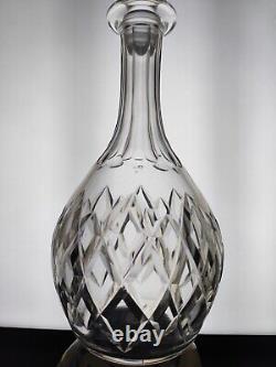 Ancienne Carafe Whisky Eau En Cristal Taille Cotes Bas Taille Baccarat Art Deco