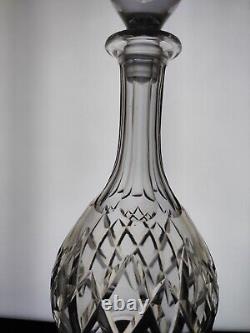 Ancienne Carafe Whisky Eau En Cristal Taille Cotes Bas Taille Baccarat Art Deco