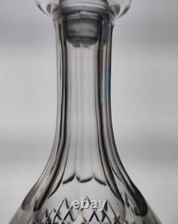 Ancienne Carafe Whisky Eau En Cristal Taille Cotes Bas Taille Baccarat Art Deco