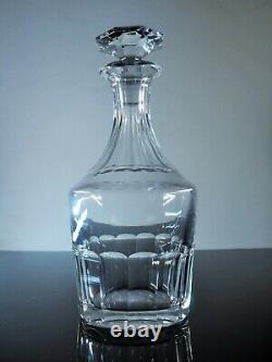 Ancienne Carafe Whisky En Cristal Massif Taille Modele Caton St Louis Signee