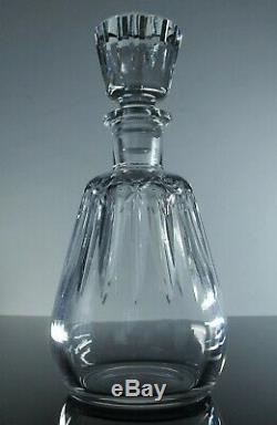Ancienne Carafe Whisky En Cristal Massif Taille Souffle Baccarat Signe